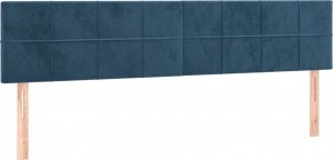 vidaXL vidaXL Łóżko kontynentalne z materacem i LED, granatowe, 120x190 cm 8