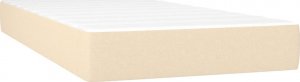 vidaXL vidaXL Łóżko kontynentalne z materacem, kremowe, 120x190 cm, tkanina 5