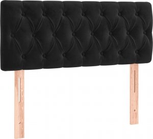 vidaXL vidaXL Łóżko kontynentalne z materacem i LED, czarne, 120x190 cm 9