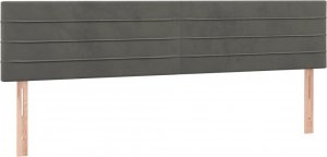 vidaXL vidaXL Łóżko kontynentalne z materacem i LED, ciemnoszare, 120x190 cm 9