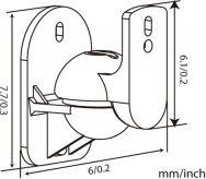 Art Uchwyty do głośników 15kg czarne 2szt. (G-02A) 2