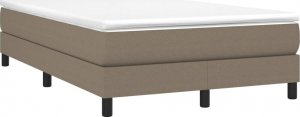 vidaXL Łóżko kontynentalne z materacem, taupe, 120x190 cm, tkanina 2