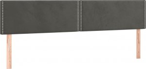 vidaXL vidaXL Łóżko kontynentalne z materacem i LED, ciemnoszare, 120x190 cm 9