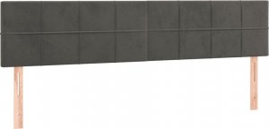 vidaXL vidaXL Łóżko kontynentalne z materacem i LED, ciemnoszare, 120x190 cm 9