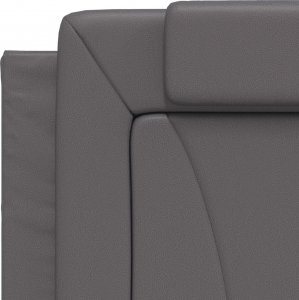 vidaXL vidaXL Łóżko z materacem, szare, 90x200 cm, sztuczna skóra 7