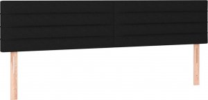 vidaXL Łóżko kontynentalne z materacem, czarne, 120x190 cm, tkanina 7