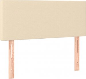 vidaXL Łóżko kontynentalne z materacem, kremowe, 120x190 cm, tkanina 7