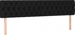 vidaXL Łóżko kontynentalne z materacem, czarne, 120x190 cm, tkanina 7