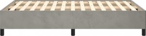 vidaXL vidaXL Rama łóżka, jasnoszara, 120x190 cm, aksamitna 6