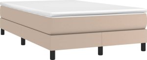 vidaXL Łóżko kontynentalne z materacem, cappuccino, 120x190cm ekoskóra 2