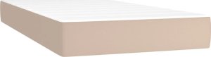 vidaXL Łóżko kontynentalne z materacem, cappuccino, 120x190cm ekoskóra 5