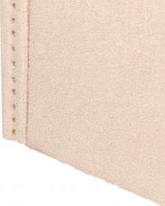 Beliani Łóżko wysuwane boucle 90 x 200 cm brzoskwiniowe TROYES 12