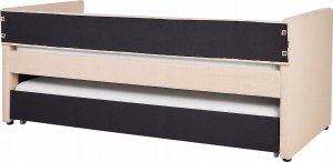 Beliani Łóżko wysuwane boucle 90 x 200 cm brzoskwiniowe TROYES 9
