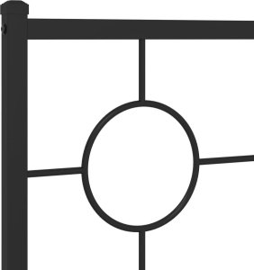 vidaXL Metalowa rama łóżka z wezgłowiem i zanóżkiem, czarna, 75x190 cm 8