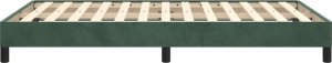 vidaXL Rama łóżka, ciemnozielona, 120x190 cm, aksamitna 6