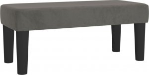 vidaXL vidaXL Łóżko kontynentalne z materacem, ciemnoszare, 120x190cm aksamit 8