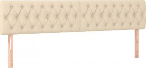 vidaXL vidaXL Łóżko kontynentalne z materacem, kremowe, 120x190 cm, tkanina 7