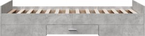 vidaXL vidaXL Rama łóżka z szufladami, szarość betonu, 75x190 cm 5