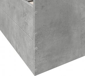 vidaXL vidaXL Rama łóżka z szufladami, szarość betonu, 75x190 cm 8