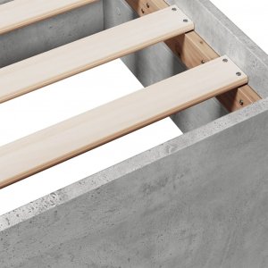 vidaXL vidaXL Rama łóżka z szufladami, szarość betonu, 75x190 cm 9