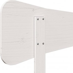 vidaXL Wezgłowie do łóżka, białe, 150 cm, lite drewno sosnowe 7