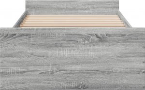 vidaXL vidaXL Rama łóżka z szufladami, szary dąb sonoma, 75x190 cm 4
