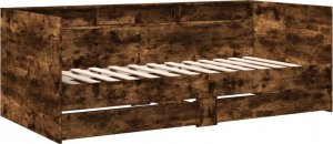 vidaXL vidaXL Łóżko dzienne z szufladami, opalany dąb, 100x200 cm 2