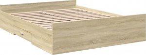 vidaXL vidaXL Rama łóżka z szufladami, dąb sonoma, 150x200 cm 2