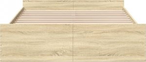 vidaXL vidaXL Rama łóżka z szufladami, dąb sonoma, 150x200 cm 4
