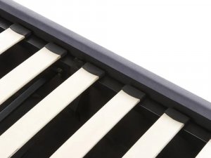 Beliani Łóżko z pojemnikiem welurowe 180 x 200 cm ciemnoszare ROUEN 6