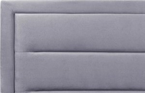 Beliani Łóżko z pojemnikiem welurowe 180 x 200 cm ciemnoszare ROUEN 7