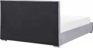 Beliani Łóżko z pojemnikiem welurowe 180 x 200 cm ciemnoszare ROUEN 10