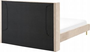 Beliani Łóżko welurowe 140 x 200 cm beżowe VILETTE 5