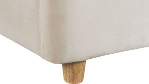 Beliani Łóżko z pojemnikiem welurowe 160 x 200 cm beżowe BATILLY 12