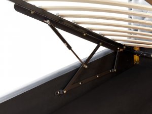 Beliani Łóżko welurowe z pojemnikiem 90 x 200 cm szare METZ 10