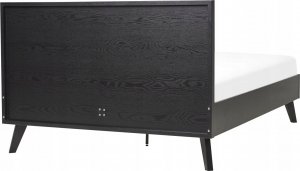 Beliani Łóżko rattanowe 140 x 200 cm czarne MONPAZIER 3