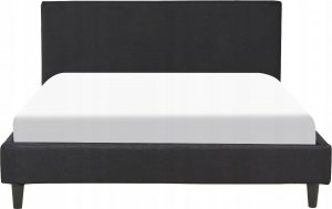 Beliani Łóżko tapicerowane 140 x 200 cm czarne FITOU 5