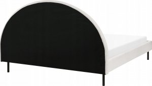 Beliani Łóżko boucle 160 x 200 cm białe MARGUT 7