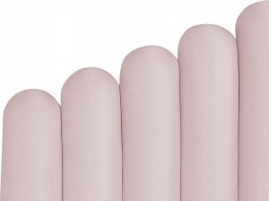 Beliani Łóżko z pojemnikiem welurowe 160 x 200 cm różowe VINCENNES 6