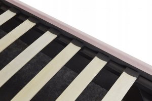 Beliani Łóżko z pojemnikiem welurowe 160 x 200 cm różowe VINCENNES 8