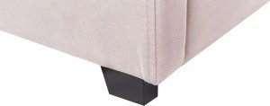Beliani Łóżko z pojemnikiem welurowe 160 x 200 cm różowe VINCENNES 10