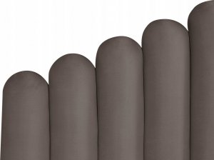 Beliani Łóżko z pojemnikiem welurowe 140 x 200 cm beżowoszare VINCENNES 8