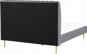 Beliani Łóżko welurowe 140 x 200 cm szare MARVILLE 4