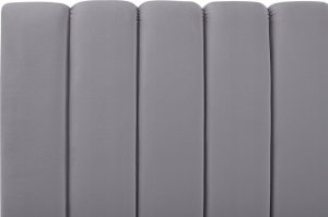 Beliani Łóżko welurowe 140 x 200 cm szare MARVILLE 6