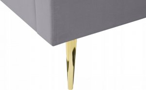 Beliani Łóżko welurowe 140 x 200 cm szare MARVILLE 7