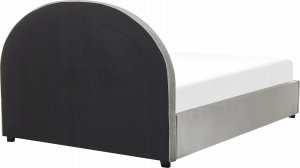 Beliani Łóżko z pojemnikiem welurowe 160 x 200 cm szare VAUCLUSE 6