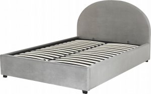 Beliani Łóżko z pojemnikiem welurowe 160 x 200 cm szare VAUCLUSE 7