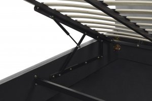 Beliani Łóżko z pojemnikiem welurowe 160 x 200 cm szare VAUCLUSE 8