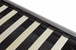 Beliani Łóżko z pojemnikiem welurowe 160 x 200 cm szare VAUCLUSE 9