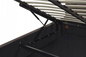 Beliani Łóżko z pojemnikiem welurowe 160 x 200 cm beżowoszare VINCENNES 7